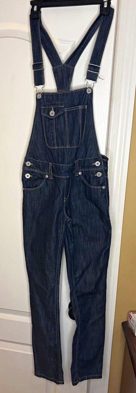 Levi's Women's Blue Denim Overall One-Piece, Size 10 Regular Straight Leg